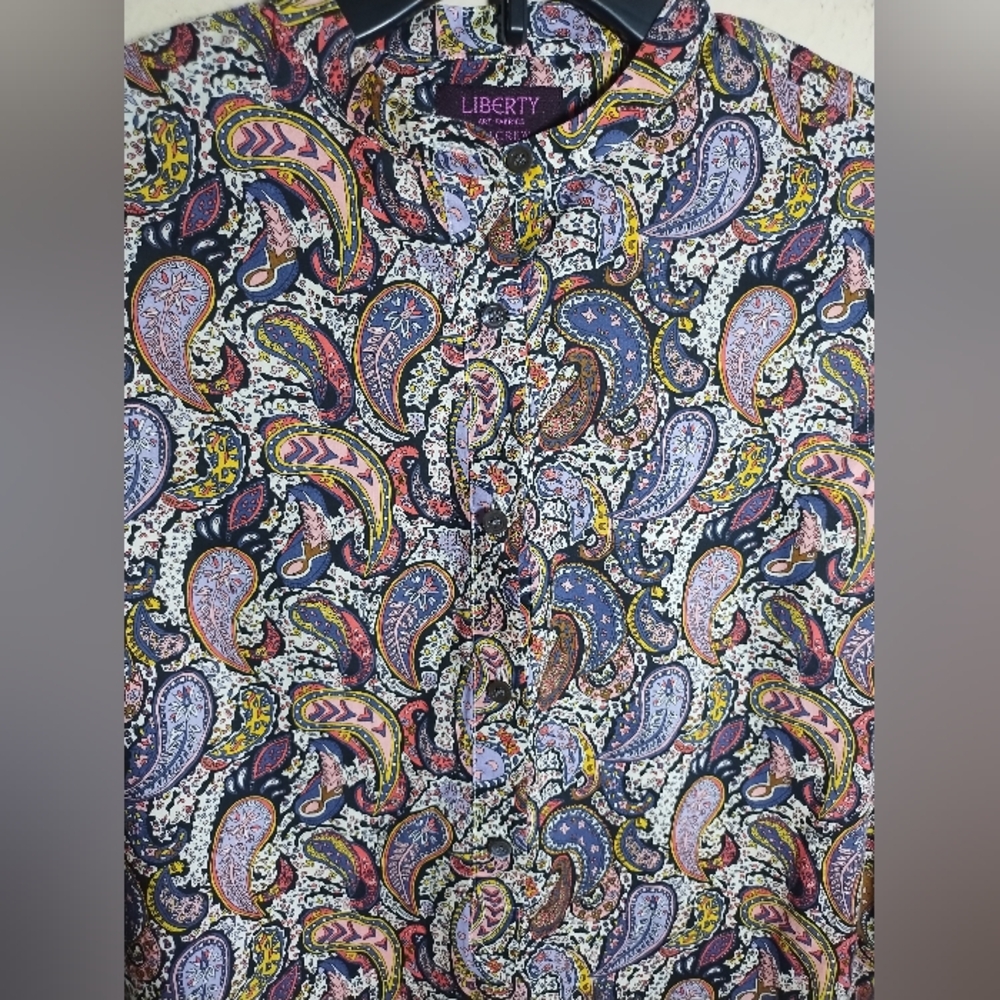 J Crew Liberty Art Fabrics Top Pop Over - Picture 6 of 16